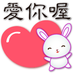 Practical Phrases -Cute White Rabbit