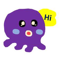Little purple squid is cute