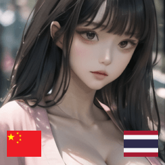 CN THAI ピンクの着物の女の子