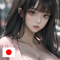 JP cô gái mặc kimono màu hồng