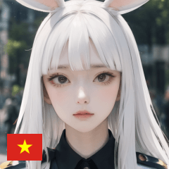 VN white police bunny girl