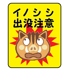 Cute wild boar sticker 12.