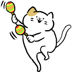 Easy-to-use cat line stickers