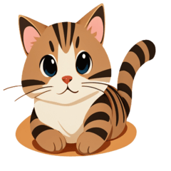 Tabby cat stickers for daily greetings
