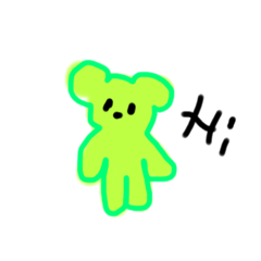 My SUSY green bear sticker