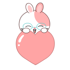 Cute Pink Rabbit : Pop-up sticker β LINE stickers | LINE STORE
