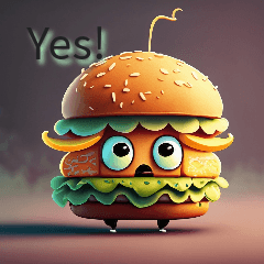 Cute little hamburger