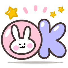 Rabbit kitty's colorful sticker 3