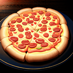 realistic pizza