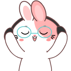 Cute Pink Rabbit 2 : Pop-up sticker