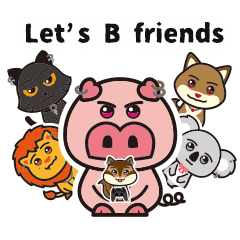 B friends sticker
