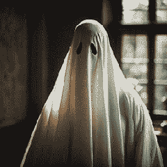 Costumed As a Ghost