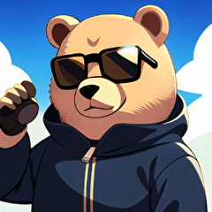 bear wearing sunglasses