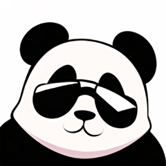 panda wearing sunglasses