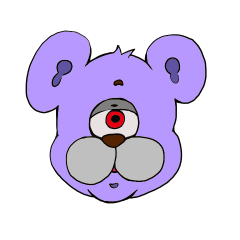 KWAI bear the cyclops /purple version