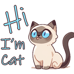 Kawaii Siamese Cat kittie