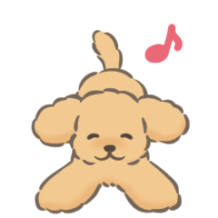 [Moving] Toy poodle sticker