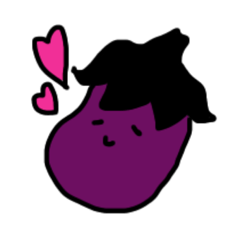 Cute eggplant Sticker