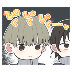 無口くんとみなみちゃん漫画コマスタンプ - LINE スタンプ | LINE STORE