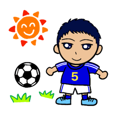 Soccer boy daily Sticker Blue&5