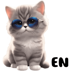 Cat Grey Cute TuaTueng (EN)