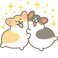 1corgi friends stickers animation