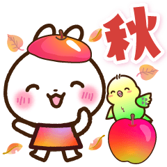 Rabbit all autumn sticker