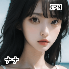 JPN summer beauty girl nana - Stiker LINE | LINE STORE