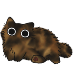Tortoiseshell chubby cat (Long-haired)