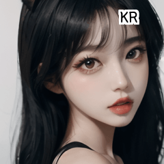 KR black cat girl  A