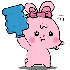 Lovely Pink Rabbit 2: Pop-up stickers