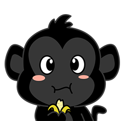 Langur : black monkey