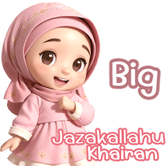 Hijab Cute Girl (Big Stickers - En)