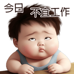 Cute Baby Boy Big stickers1 (TW)