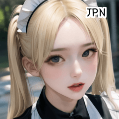 JPN blonde maid girlfriend