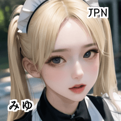 JPN blonde maid girlfriend miyu