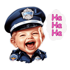 Funny Baby Police