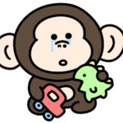 Sad and surreal mini monkey