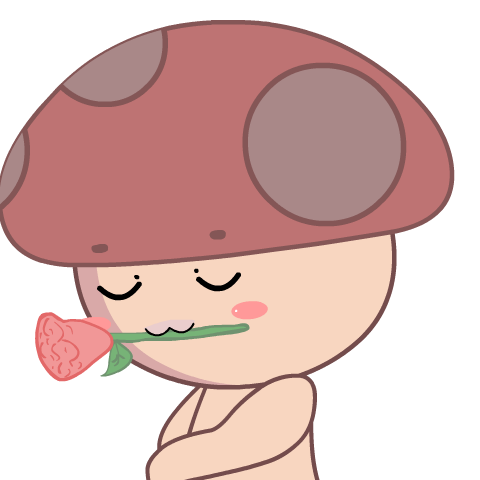 Brown Mushroom: Pop-up stickers