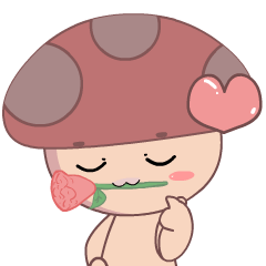 Brown Mushroom: Pop-up stickers