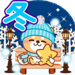Shiba dog moving winter&newyear japan2