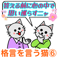 格言を言う猫⑥ ★心から関心を示す★