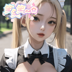 blonde sexy maid  JP