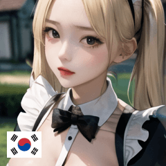 KR Sexy pigtail maid