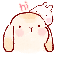 PuiPui Moji fluffy bunny1 (text)