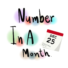 Numbers in a month