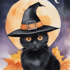 halloween cat stamp set