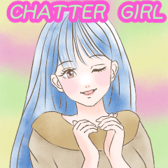 Popup! Chatter Girl watercolor