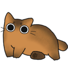 Abyssinian chubby cat (No text)