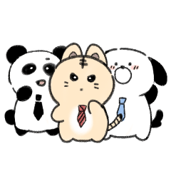 animal office worker sticker 2